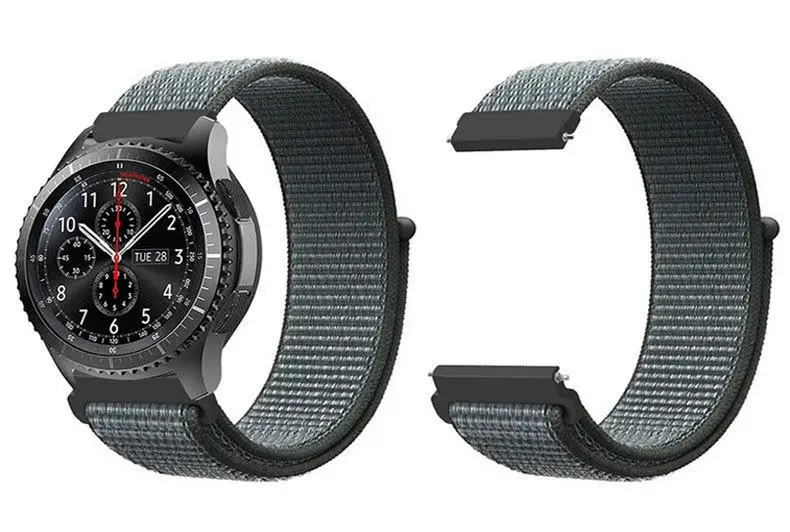 40 Colors for Samsung Galaxy Nylon Strap 22 mm Smart Watch 20 mm Garmin amazfit for Huawei gt2 pro nylon loopback strap