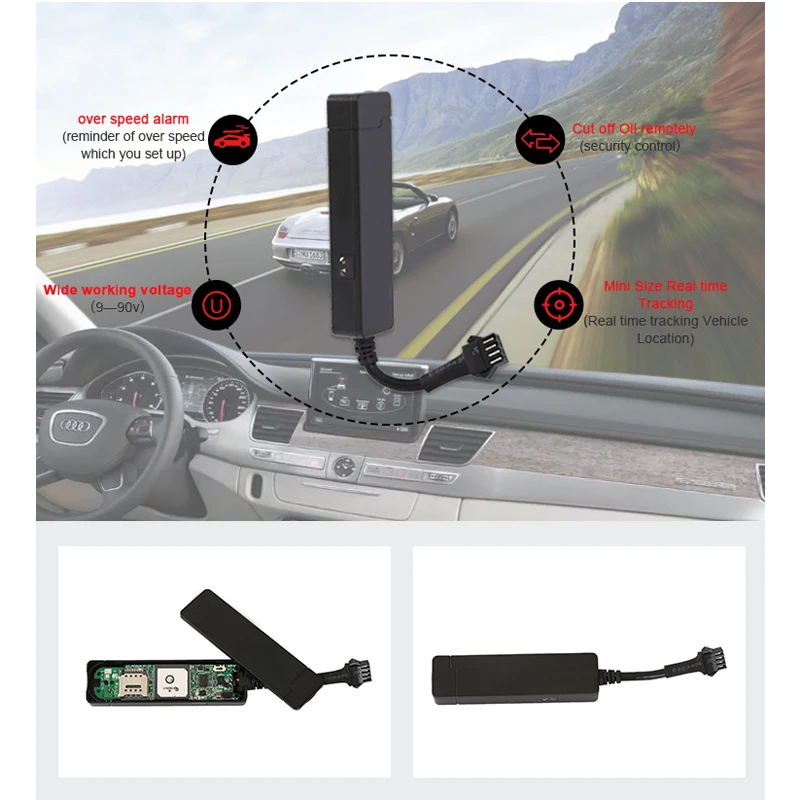 Real Time Tracking Mini size Motorcycle Ios Android APP GPS Locator for Vehicle GPS Tracker