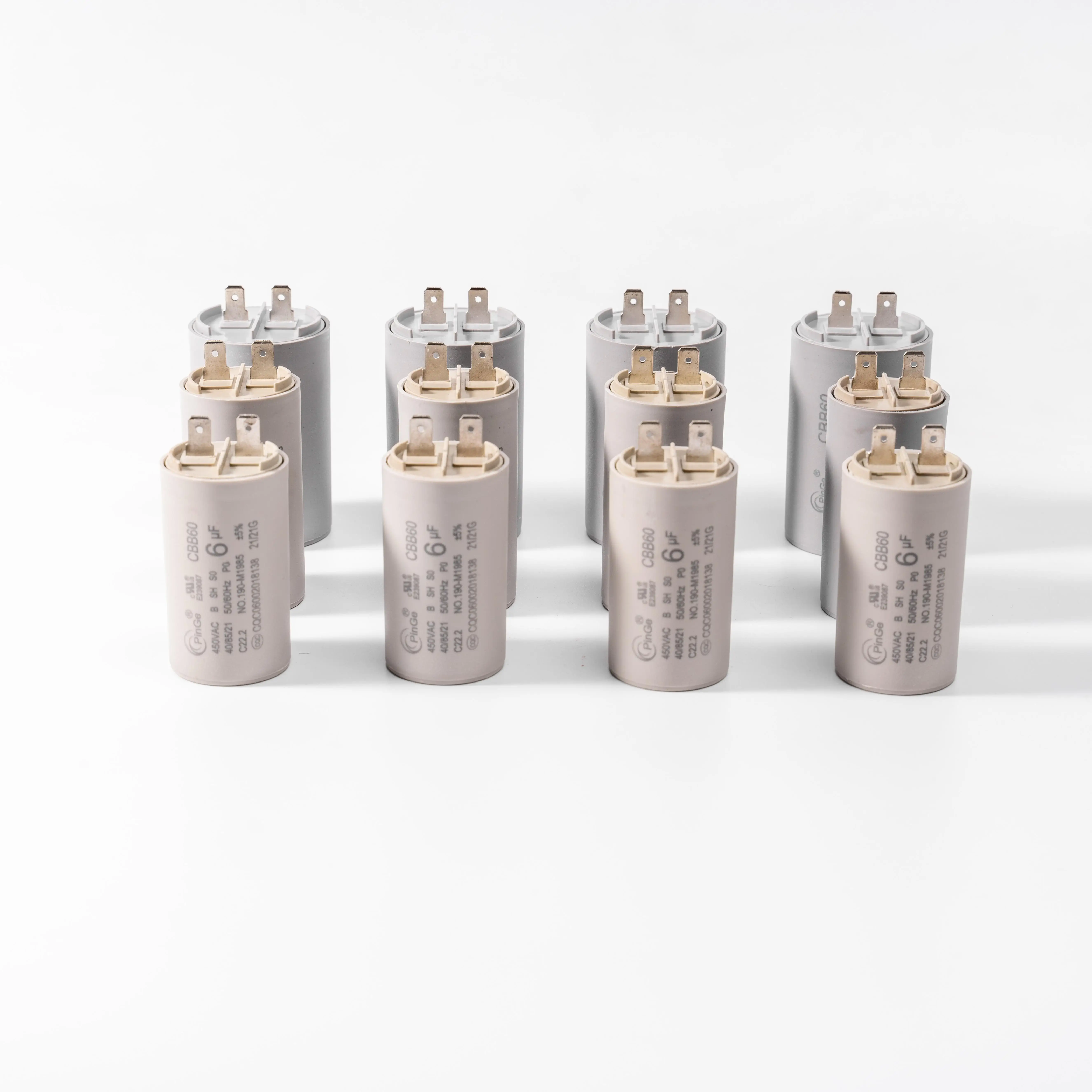 Ks Pinge AC Motor Running Film Capacitor Supplier High Quality CBB60 250V 8UF SH S0
