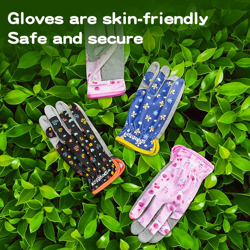 REXCHI XG73 Kids Garden Gloves Latex Coated Child Gardening Gloves Kids Cycling Gloves