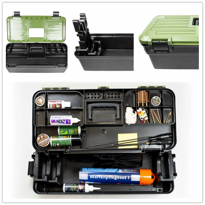 cheap Ajustable waterproof plastic gun rest shooting range box rest cleaning stand for outdoor or indoor