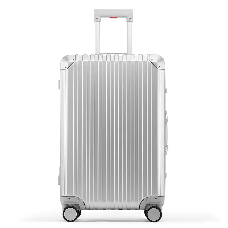 Oytb-0101 Алюминиевый Чемодан большой емкости с алюминиевым каркасом чемоданы из чистого металла роскошный чемодан тележкой