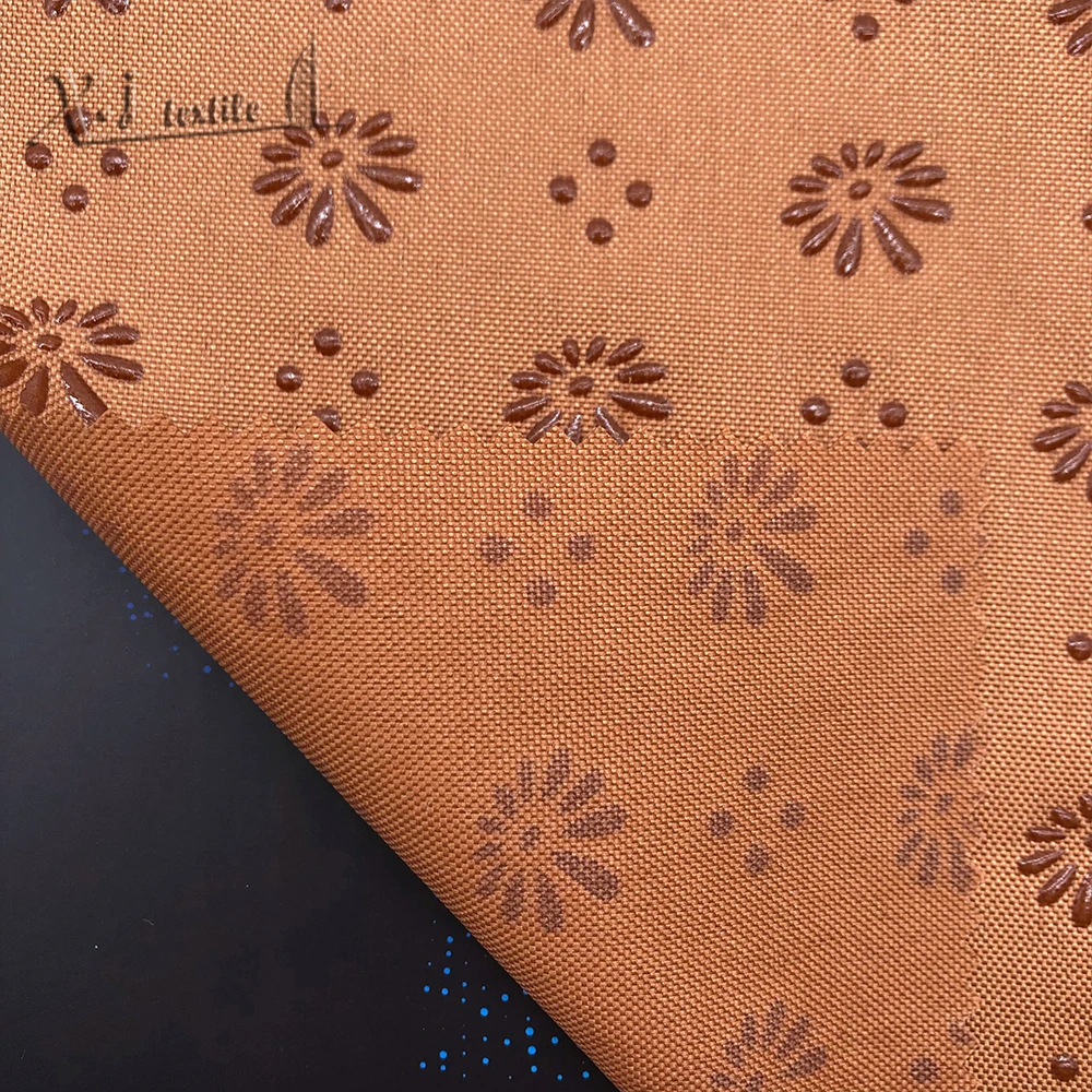 Hot selling Oxford cloth for bag rubber patch with flower