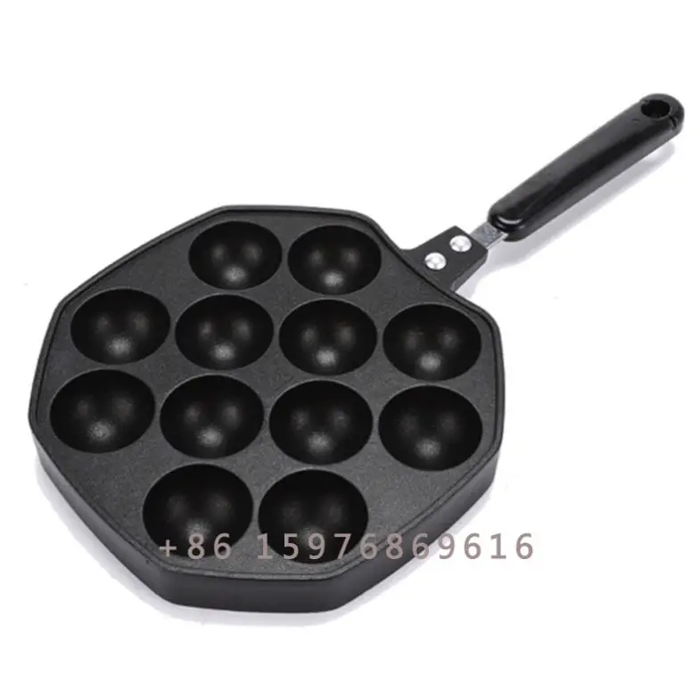 12 отверстий домашняя кухонная антипригарная форма из литого алюминия с покрытием Takoyaki