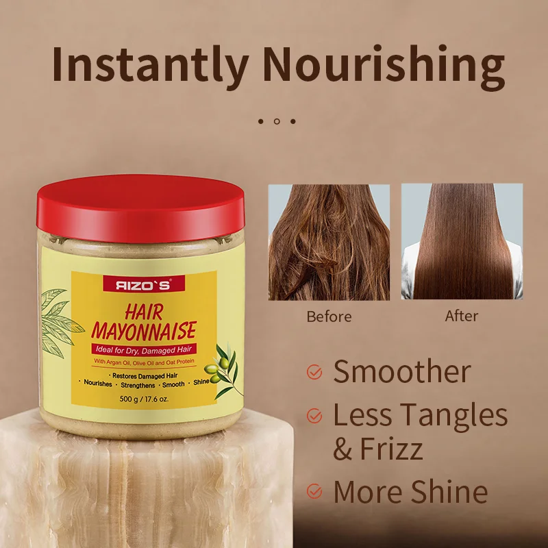 Wholesale Daily Hair Care Improving Manageability Hair Mask Natural Botanical Olive Argan Oil Hair Mayonnaise