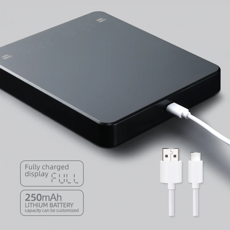 small mini USB-c Rechargeable Kitchen Scale 3kg Digital Automatic Timer Function Drip Coffee Scale