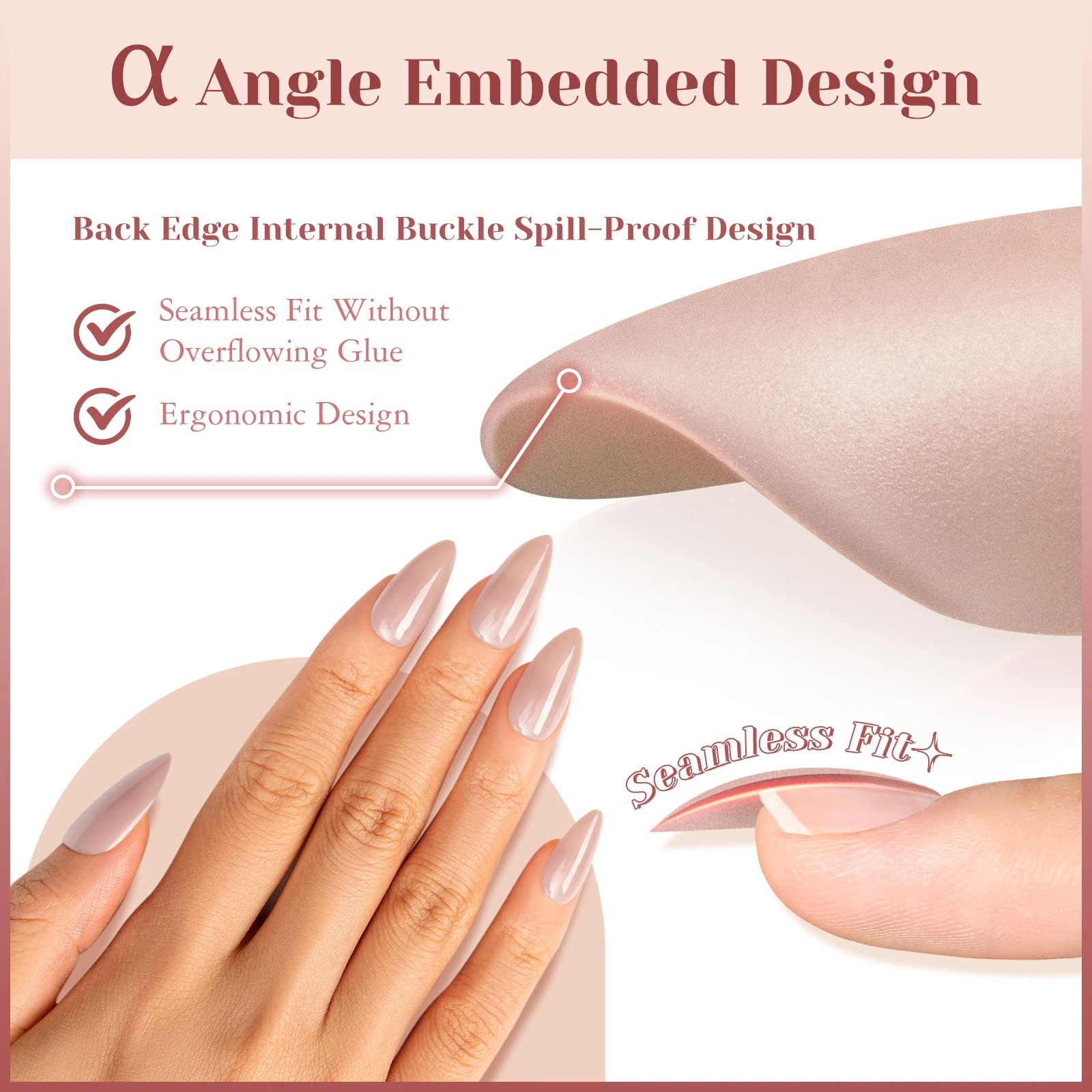 ROSALIND Hot Selling 200pcs Full Cover XS/S/M/L French natural press on nail 8 different type 3 in 1 soft nail tip for nail art