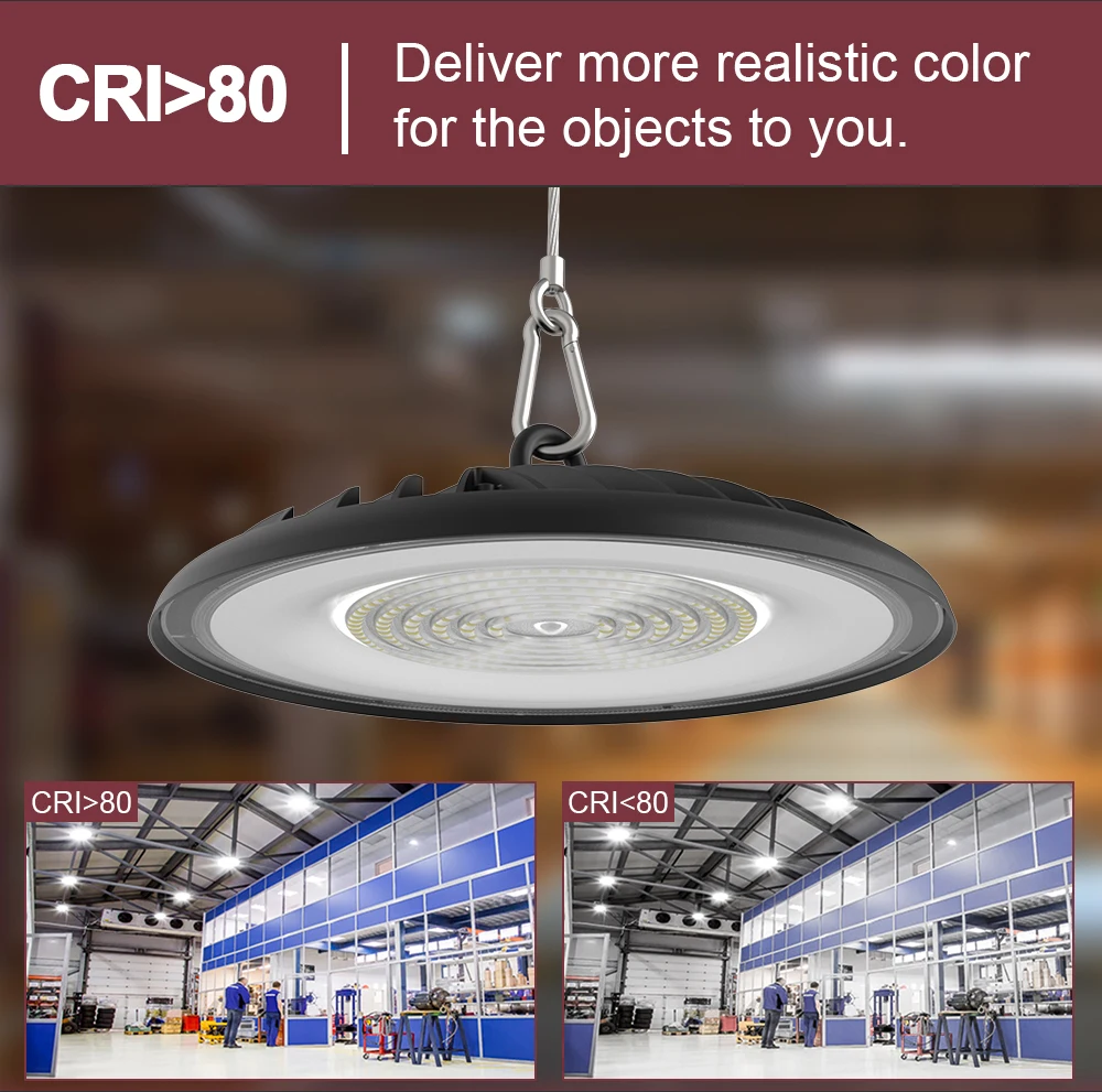 High Performance Warehouse High Bay Light 200W IP65 Industrial High Bay UFO LED Light Fixtures