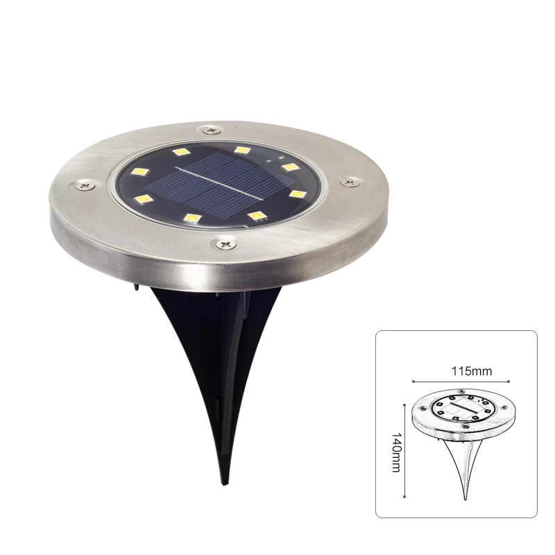 China Manufactory solar powered glue filling waterproof ip68 Garden Light  Lawn Lamp Outdoor Garden Decorative Light