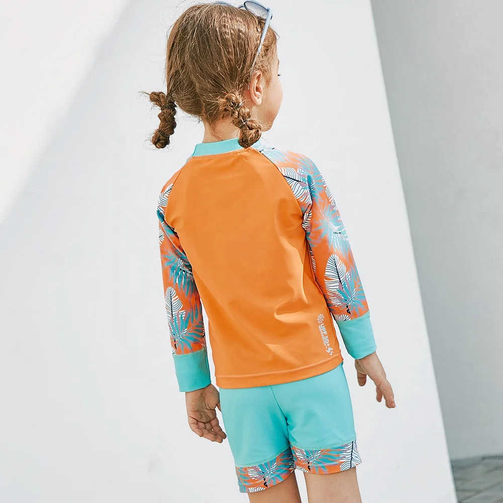 Europe Little Boys And Girls Swimwear Korean Style Little Kids Beach Swimsuits With Sun Protection