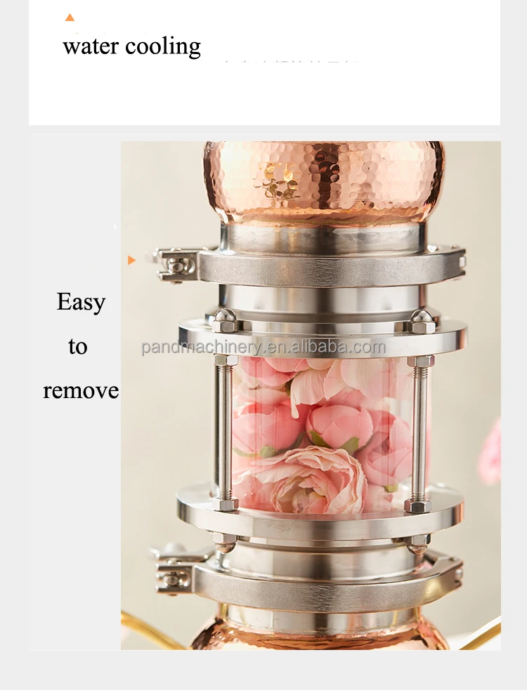 Home use whisky gin vodka moonshine essential oil distiller/Pure Dew Distiller/Purple copper purification equipment