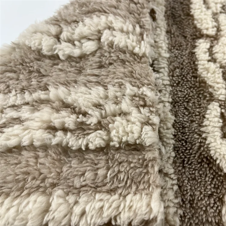 Winter thick sherpa fleece fabrics jacquard fabric for importers