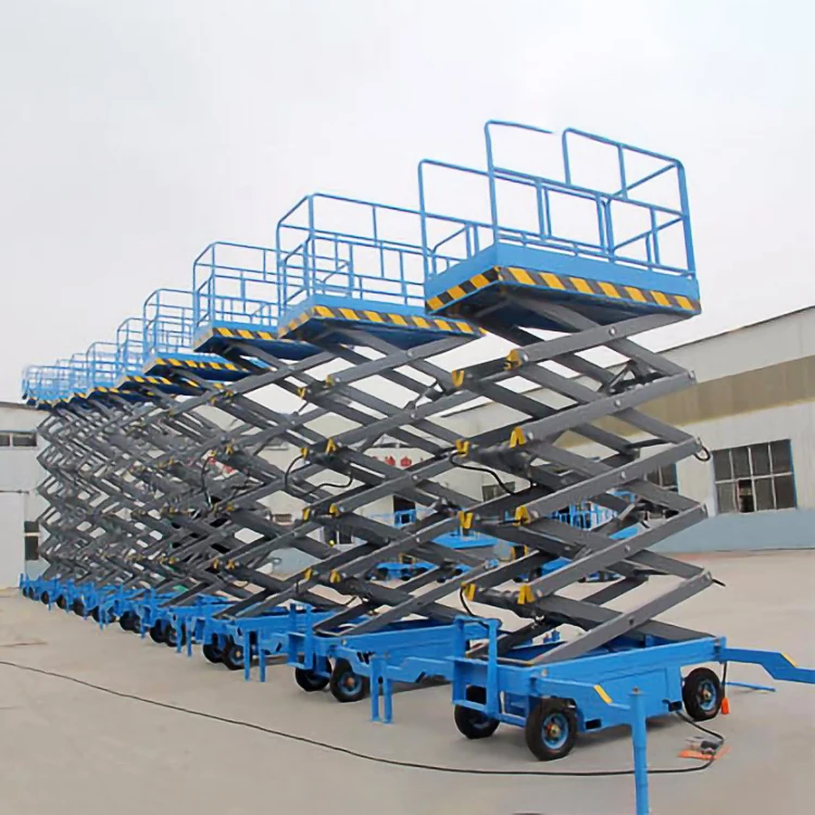 Four Wheels Scissor Hydraulic Ladder Scissor Lift Trolley
