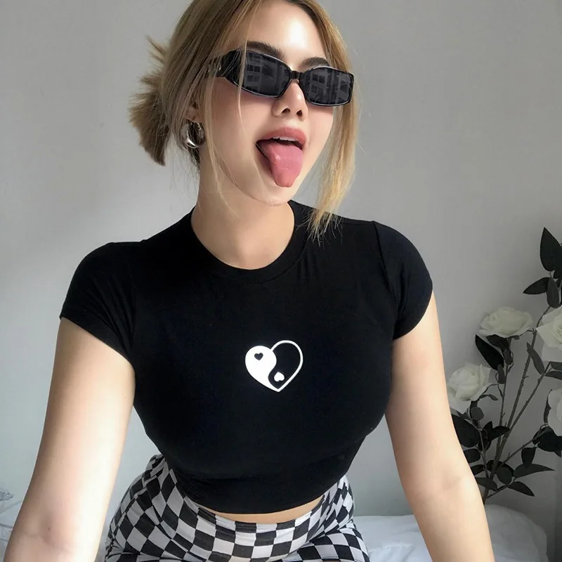 OEM Custom Printing Design Service Woman Clothing Tops 3D Embossed Logo Wholesale Crop Tank Tops Baby Tee Y2K