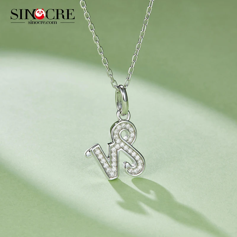 SINOCRE Reputable Dealers S925 Silver Cute Men Moissanite Pendant Sterling Choker Necklace Dainty Zodiac