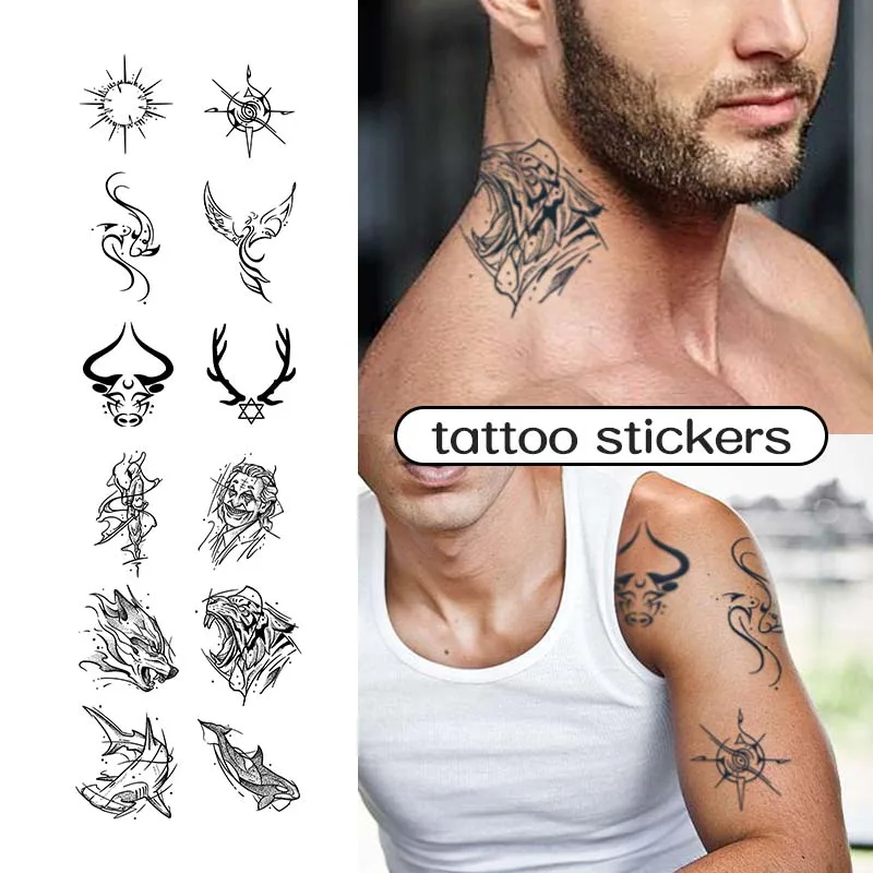 Herbal Juice Tattoo Stickers Semi Permanent Waterproof Tattoo Sticker Lasting 7-14 Days Custom Temporary Tattoo Stencil Sticker