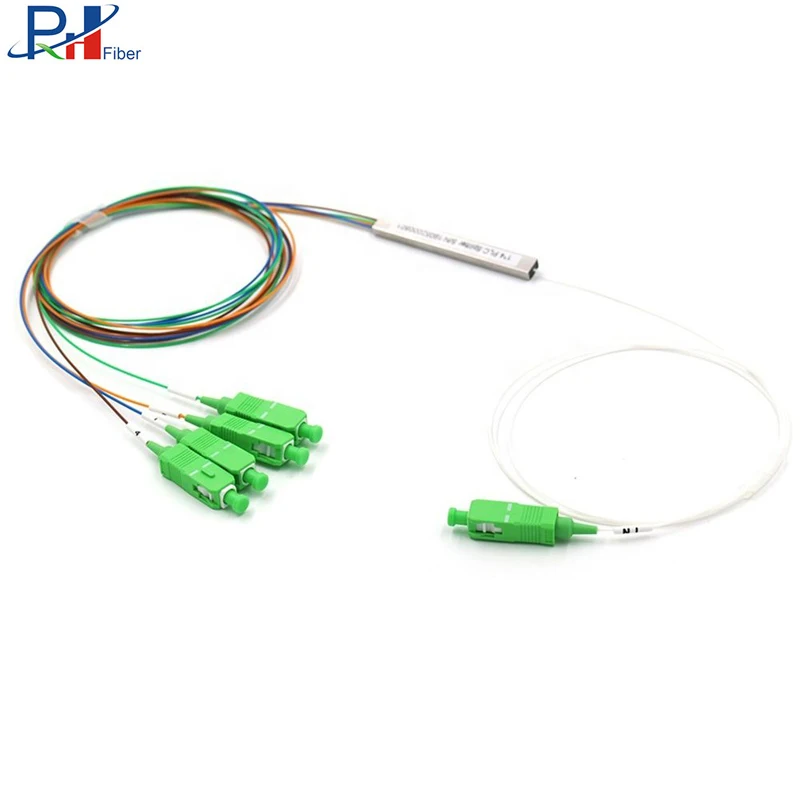 
Low Price Sales FTTH Single Mode 1x2 1x4 1x8 1x16 1x32 SC APC UPC Fiber Optic PLC Splitter 1x8 without Connector 