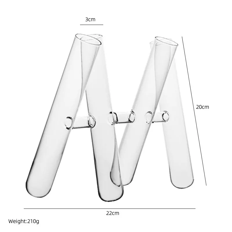 Flower Vases Test Tube Decorative Glass Flower Vase Propagation Station Plant Holder Tubes for Home Decoration