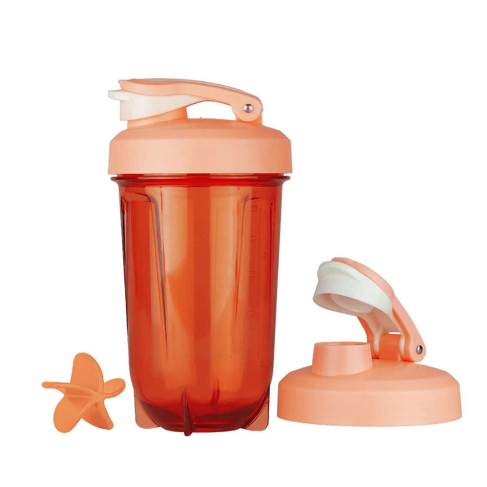 Portable custom 500ml blank shaker bottle for protein powder drinking Plastic Shaker Water Bottle PP/tritan bottle