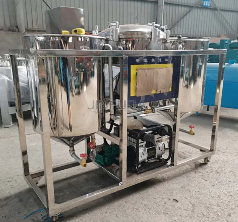 Groundnut Oil Refining Machine Veggie Oil Purifier Refinery Machine Plant Cooking Edible Oil Making Machine