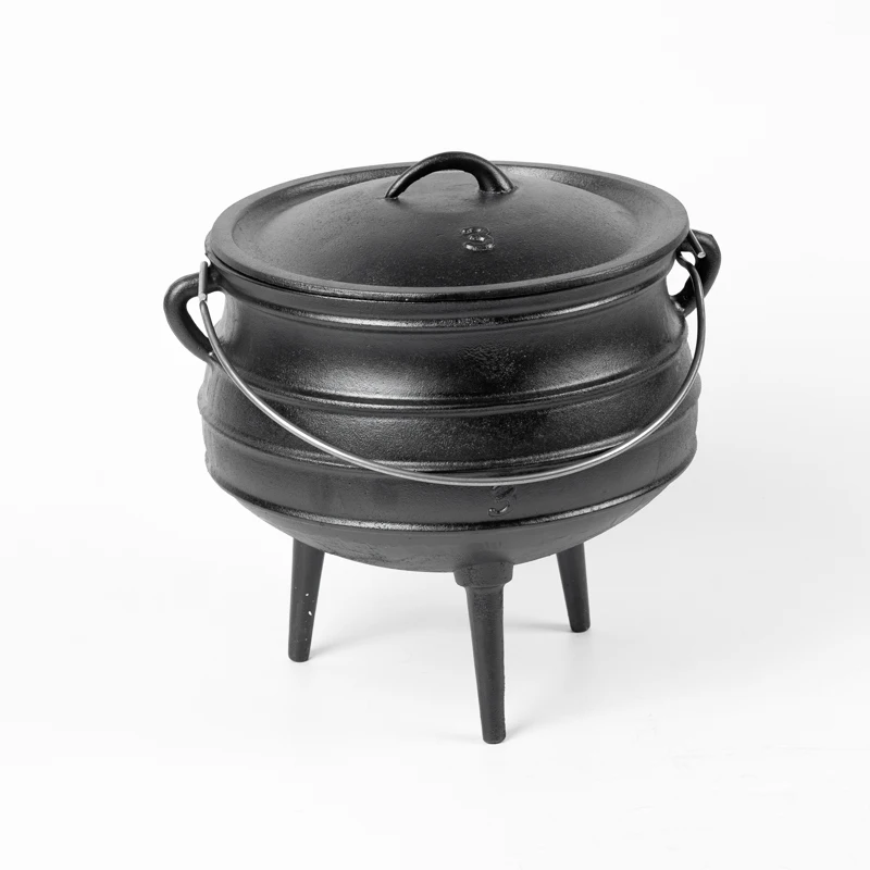 debien popular utensils Kitchen cookware Enameled Cast iron hunting pot cauldron cast iron pressure cooker camping pot