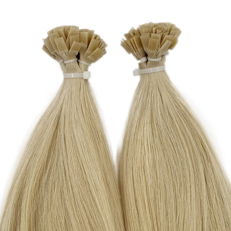 
Wholesale 100% Raw Virgin Hair Soft And Smooth Russian Human Keratin Flat Hair Extensions 