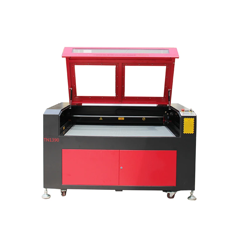 TN1390 Laser Engraver and Cutter Machine for Glass Plastic Wood Painted Pottery MDF Leather 1300mm*900mm CO2 Ruida Brand Stepper