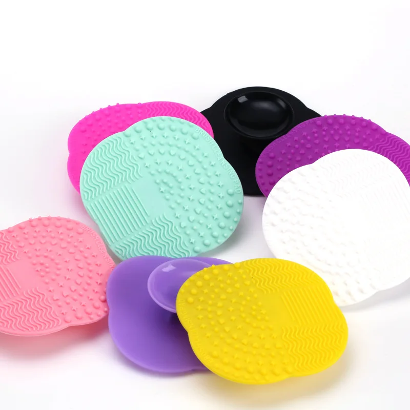 Hot Selling Beauty Tools Cleaning Scrubbing Pad Washing Tools Silicone Make Up Cleaning Brush Scrubber Pad with Suction Cup