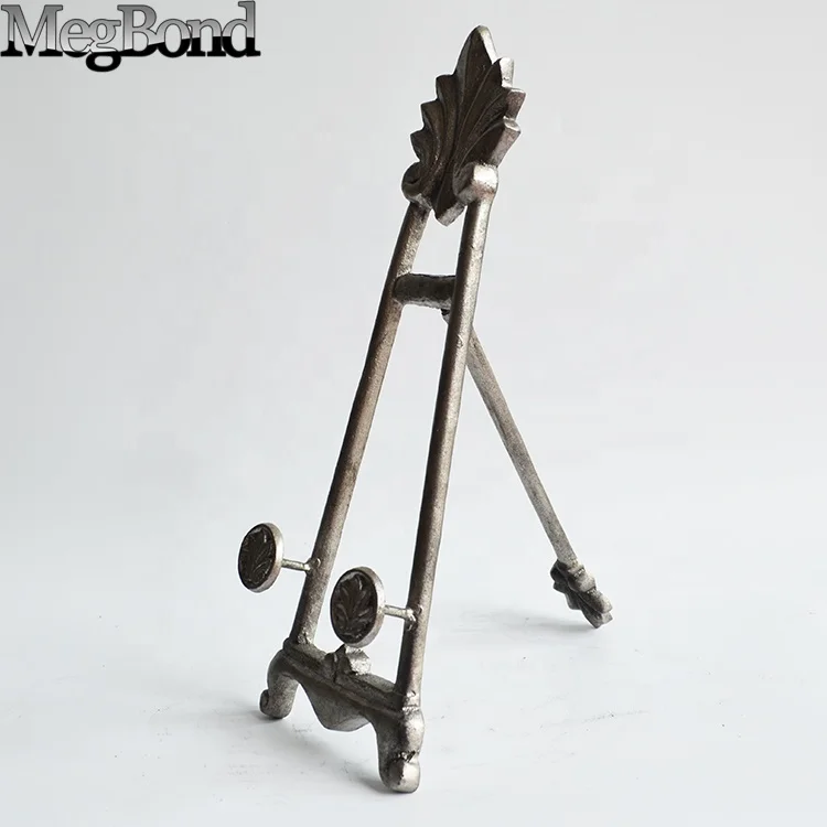 Cast iron  wholesale mini table top easels,  small table metal easel for magazine
