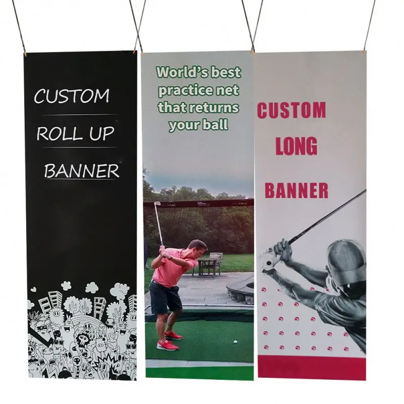 Custom Outdoor Large Wall Hanging Signs Promotional Advertising hanging banner for business