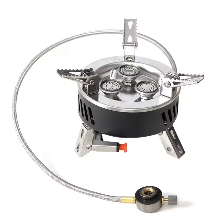 Portable Outdoor Camping Butane Cooking Gas Stove Camping Cookware Card Magnetic Stove Hiking Foldable Single Cylinder Burner