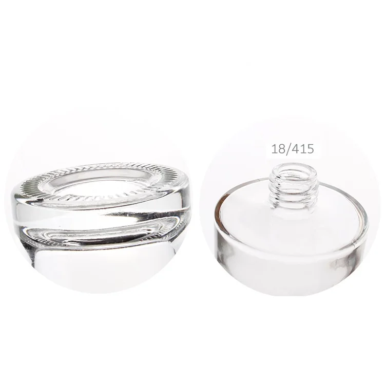 High quality 15ml 30ml 50ml 100ml transparent direct round glass dropper bottles spray bottle with silver/gold cap in good price