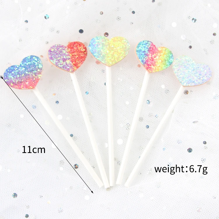 
Birthday Party Decoration Star ,Love ,Crown ,Butterfly Shaped Glittering Paper Cake Toppers 