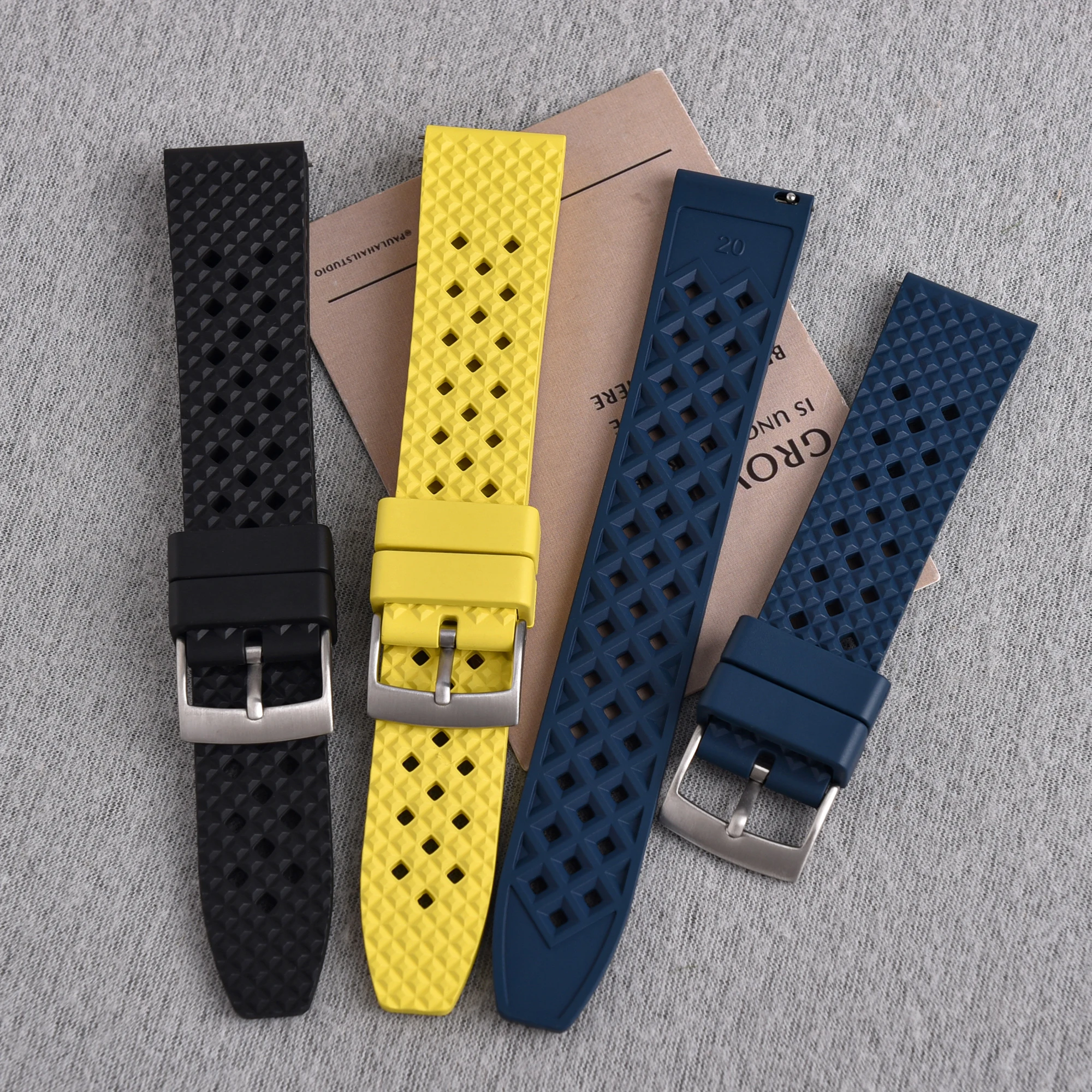 JUELONG Waterproof FKM Rubber Watch Strap 20mm 22mm Quick Release Premium Quality Fluorine Rubber Watch Band
