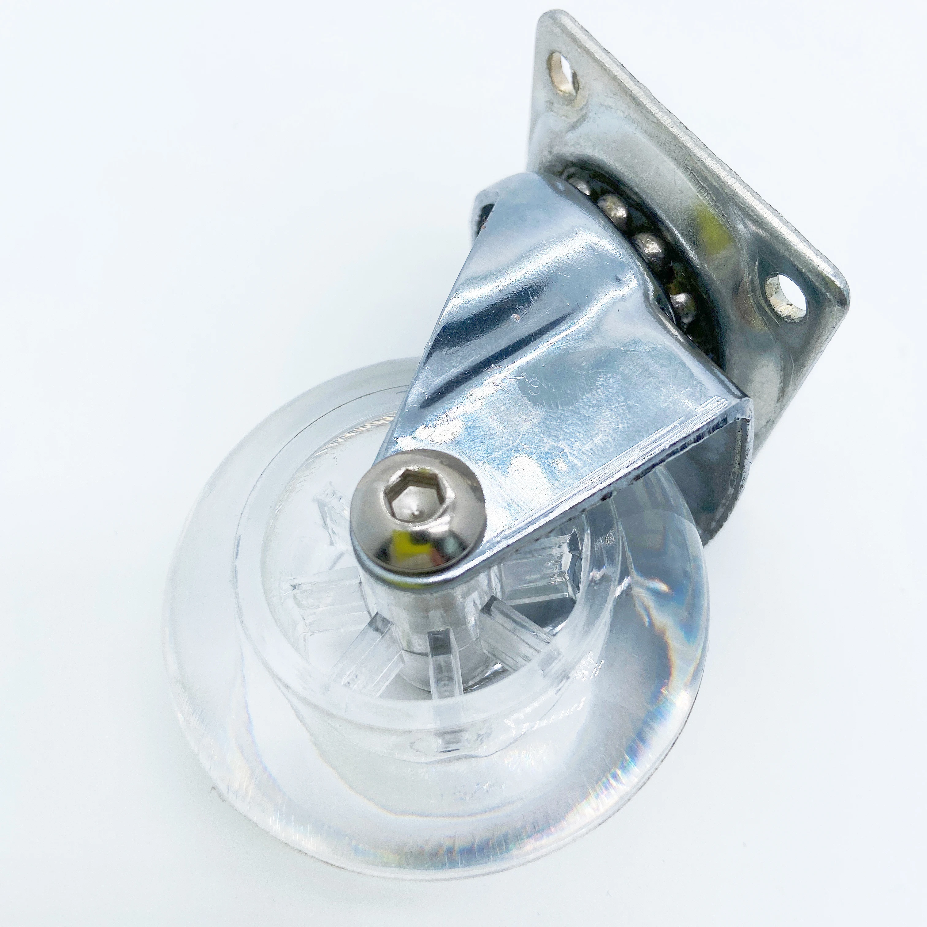 2022 Newest 1/1.5/2/2.5 inch PU caster wheels, PU Crystal furniture wheels