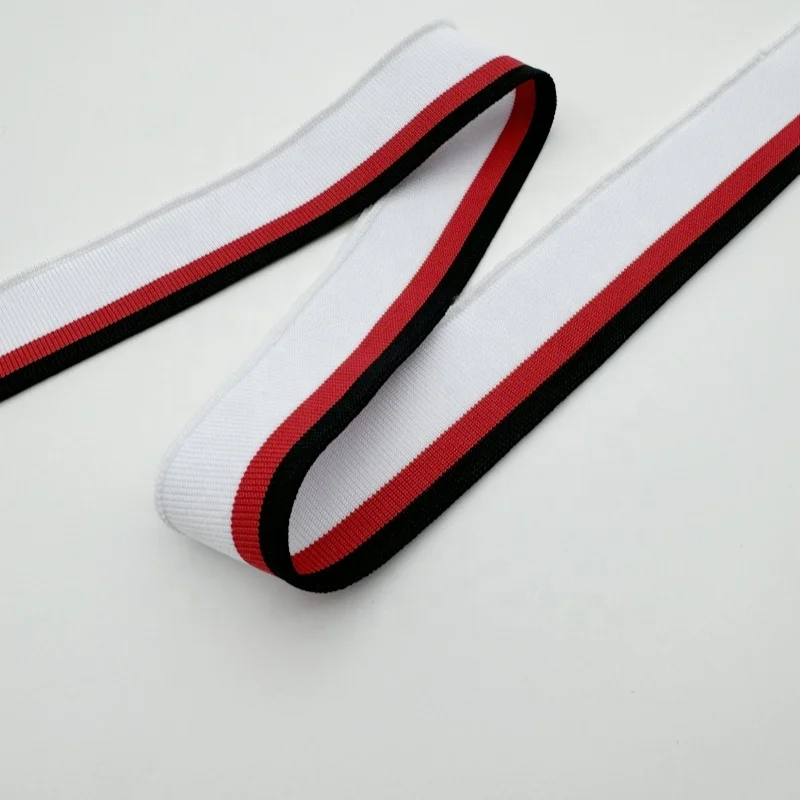 Round Rib Collar Flat Knit Neck Trim T Shirt Rib Cuff