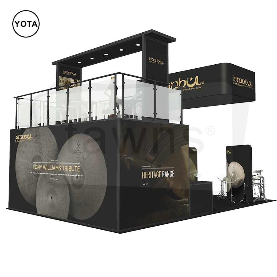 Модульная Двухуровневая алюминиевая стендовая буксировочная площадка takm 20x30 выставочный