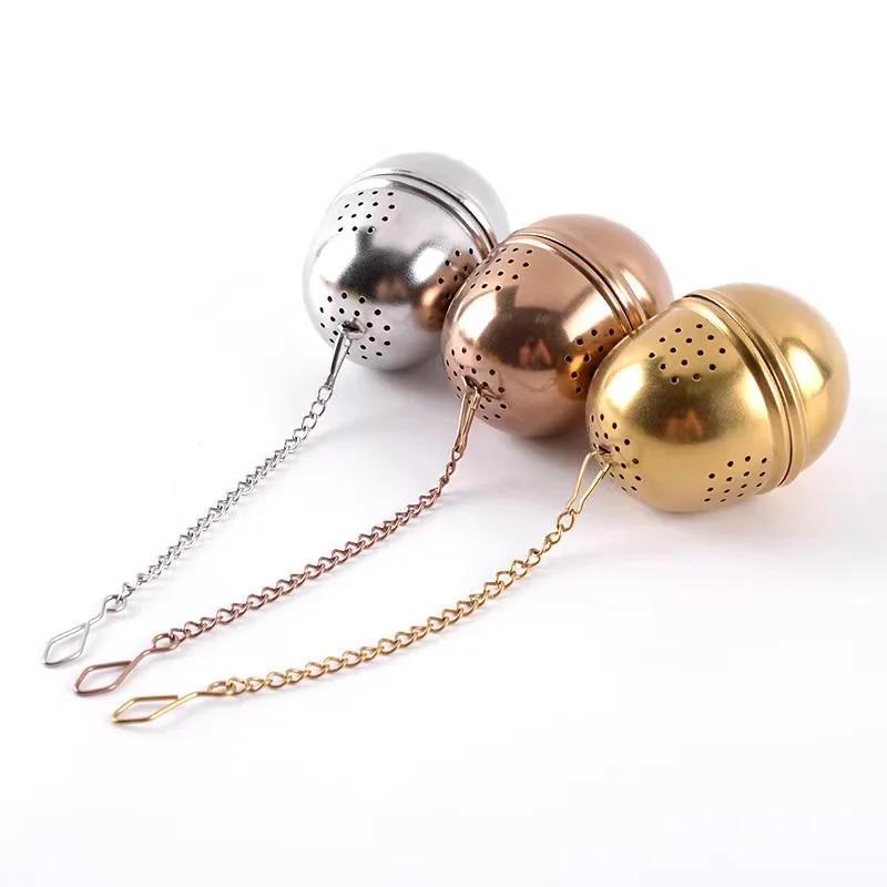 Wholesale Different Types Food Grade Silicone Leaf Shape 304 Stainless Steel Mini Tea Strainer