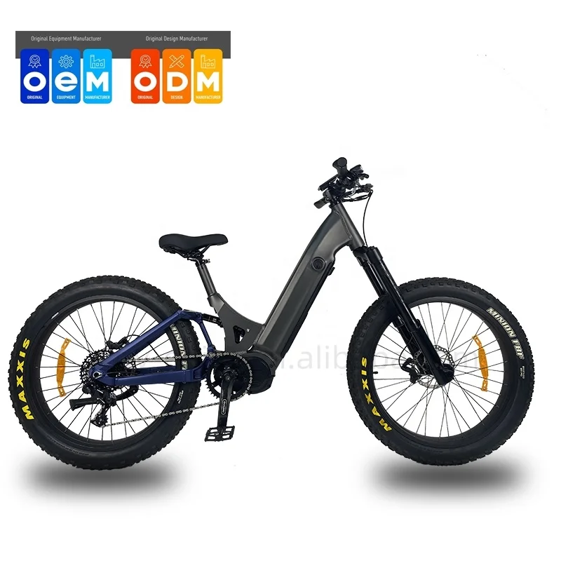 QUEEEN/Full suspension Bafang Ultra G510 48V750W 1000W centrail mid drive motor Electric Hybrid Bike Step Through Fat Tire Elect