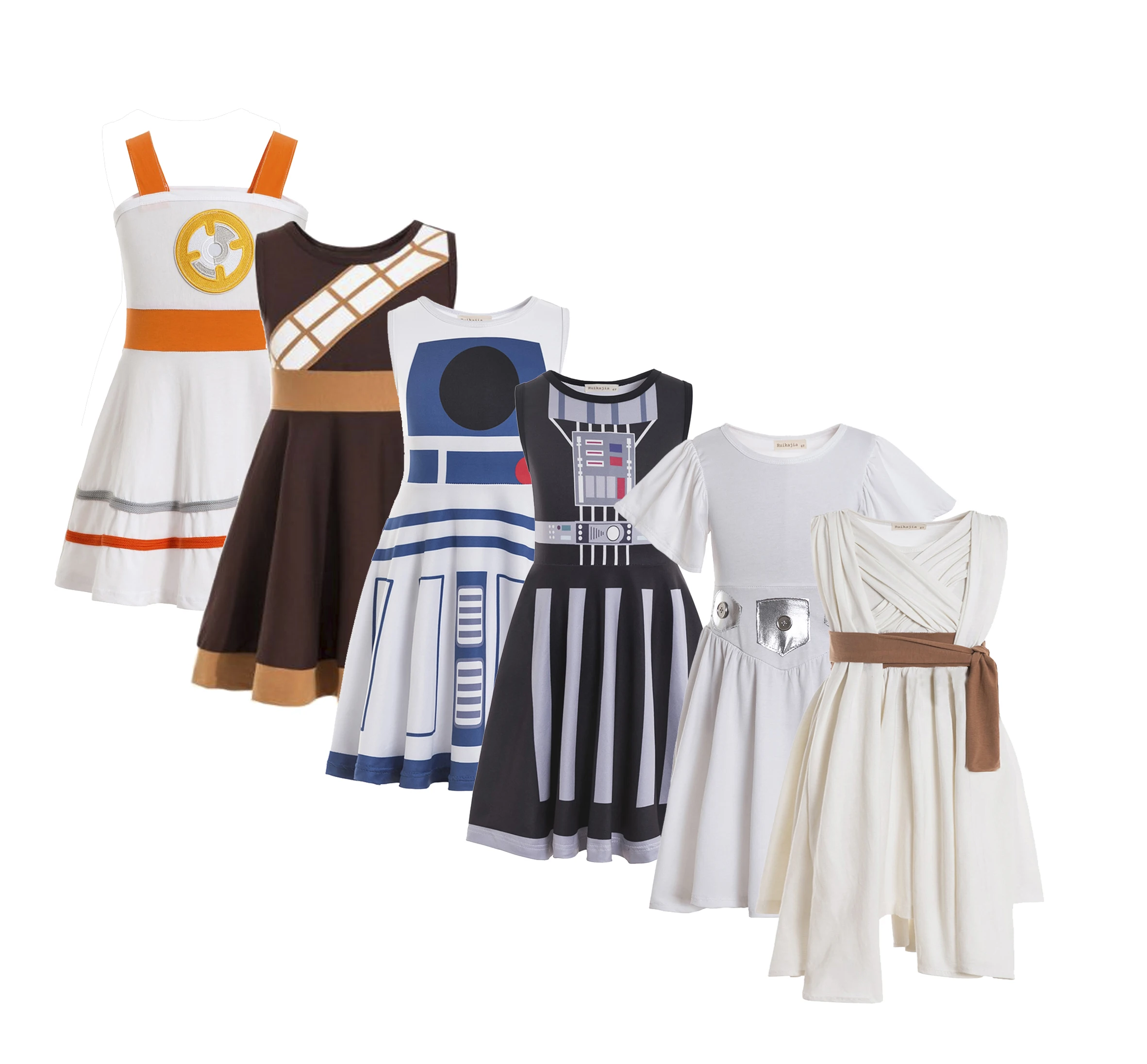 Star Chewbacca Costume Wars The Last Jedi Chewbacca Rhinestone Inspired costume Kids Child Fancy Dress r2d2 leia princess Rey