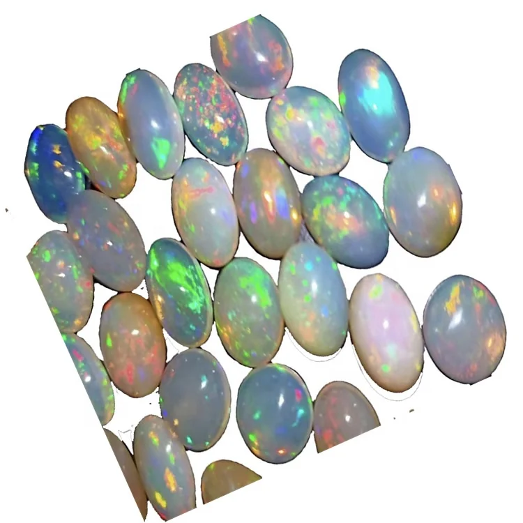 oval shape white Opal cabochons stone wholesale