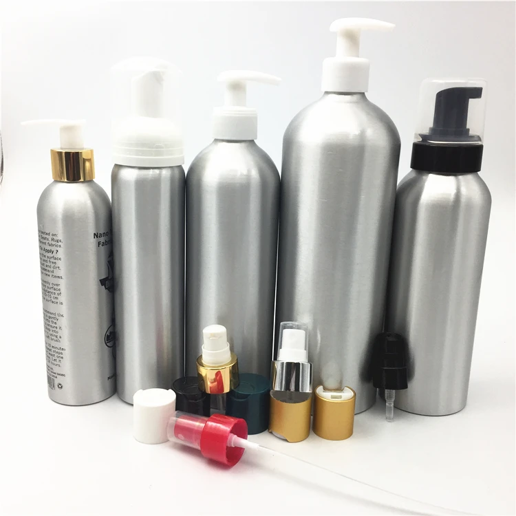 factory RUIPACK OEM RTS 60ml 100ml empty and natural silver aluminum dropper cap bottle for liquid manufacturer/wholesale