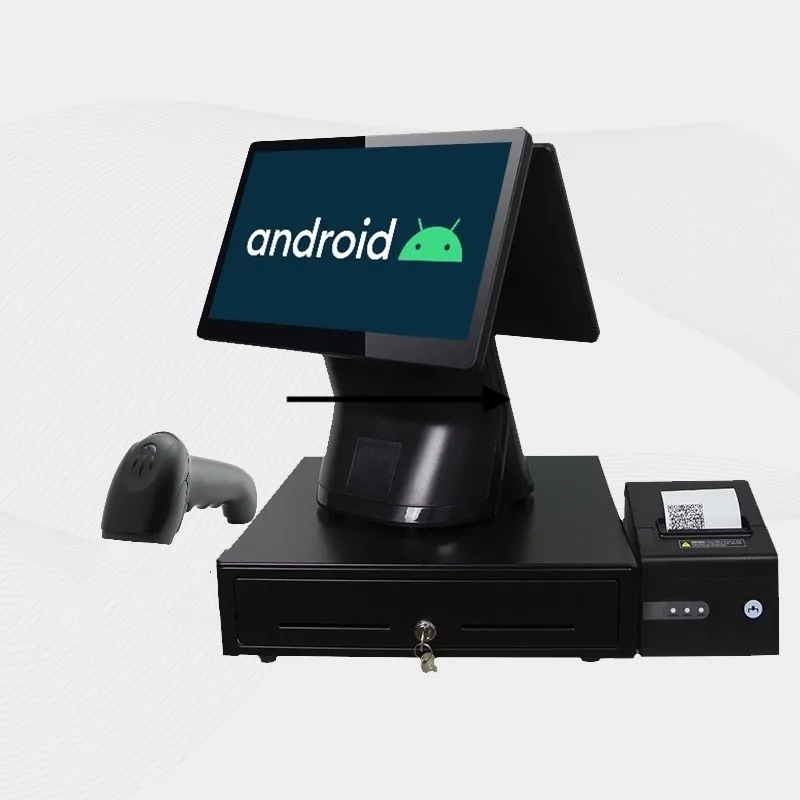 15 6 дюймов android все-в-одном сенсорный терминал pos-система с принтером 80 мм для продажи
