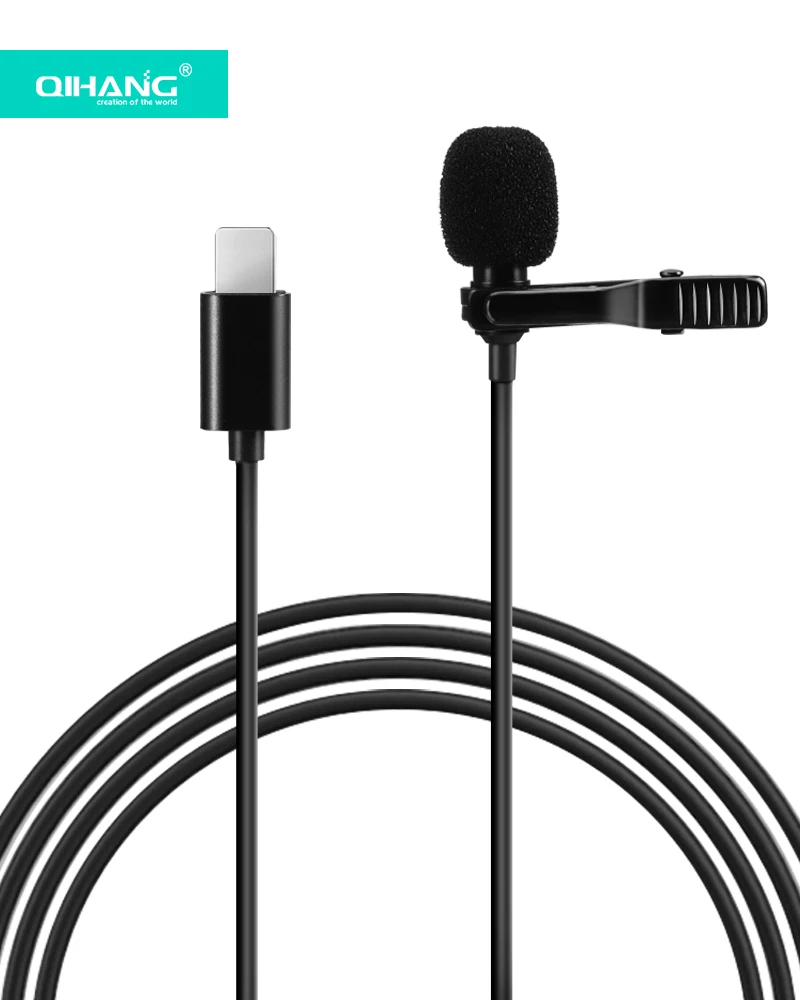 
Portable Mini Microphone 3.5mm Mic Professional Wired Hands Free Clip Microphone for Iphone Type C Lavalier Lapel Microphone 
