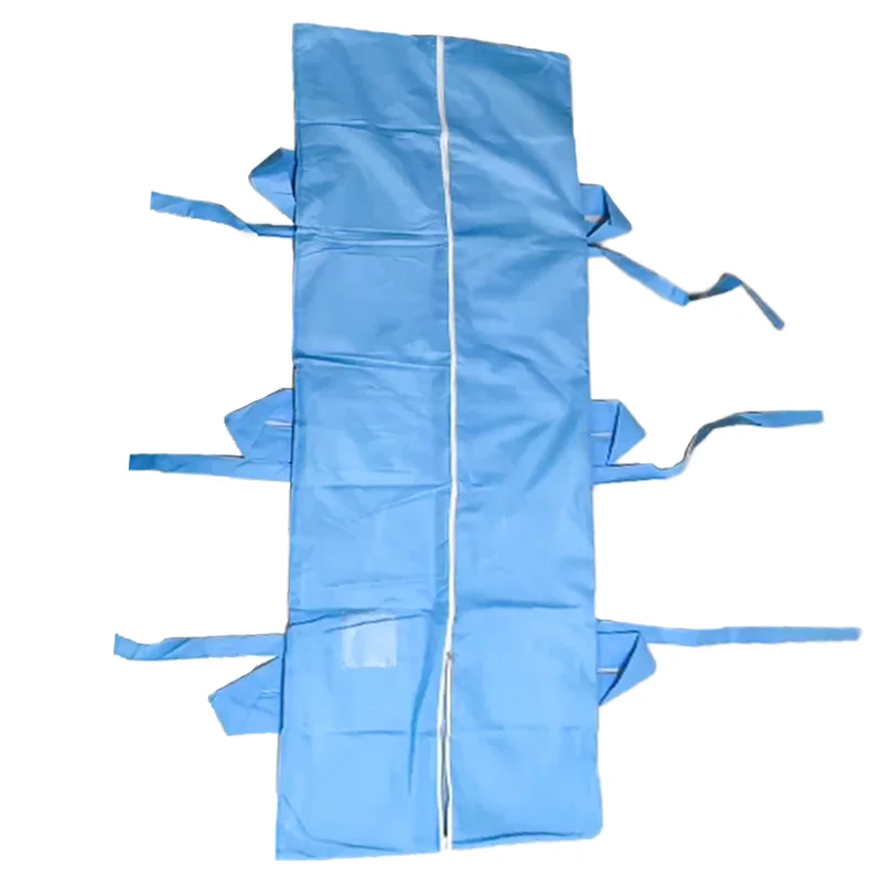 Funeral product Customized Waterproof Morgue Bag Carrying Handle Adult Dead Body Bag with Four Handles