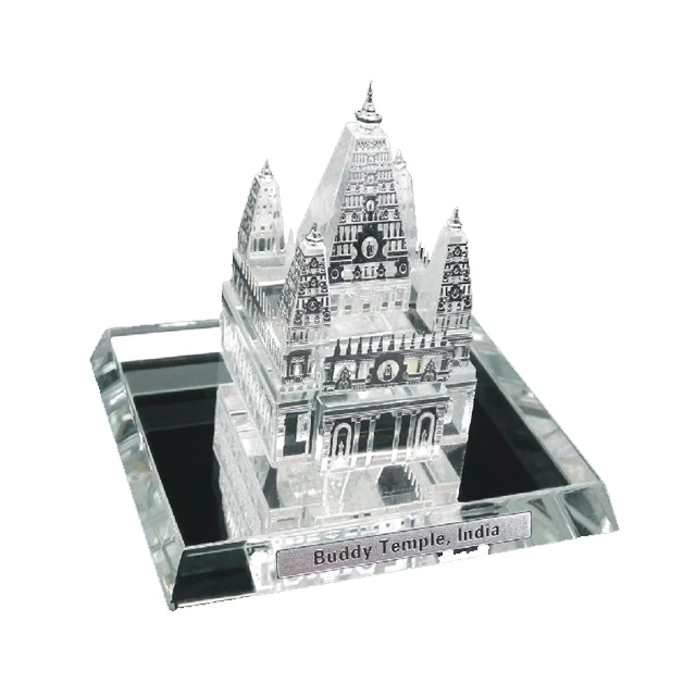 Mini india buddy temple crystal model 3d building model for gifts for decorate