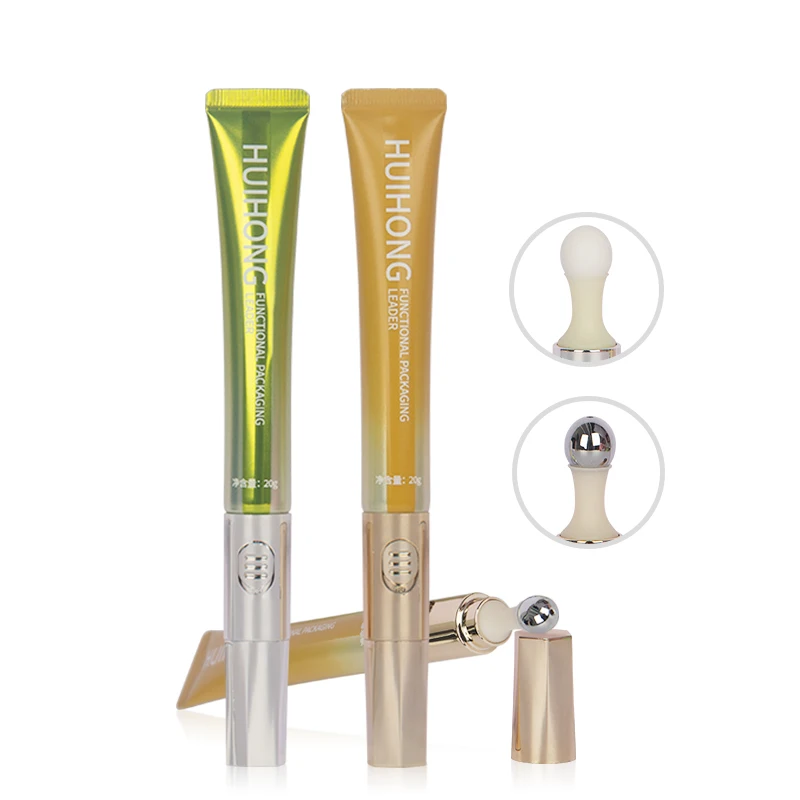 10ml 20ml 25ml Soft Squeeze Aluminum Cosmetic Vibration Applicator Eye Cream Laminated Tubes