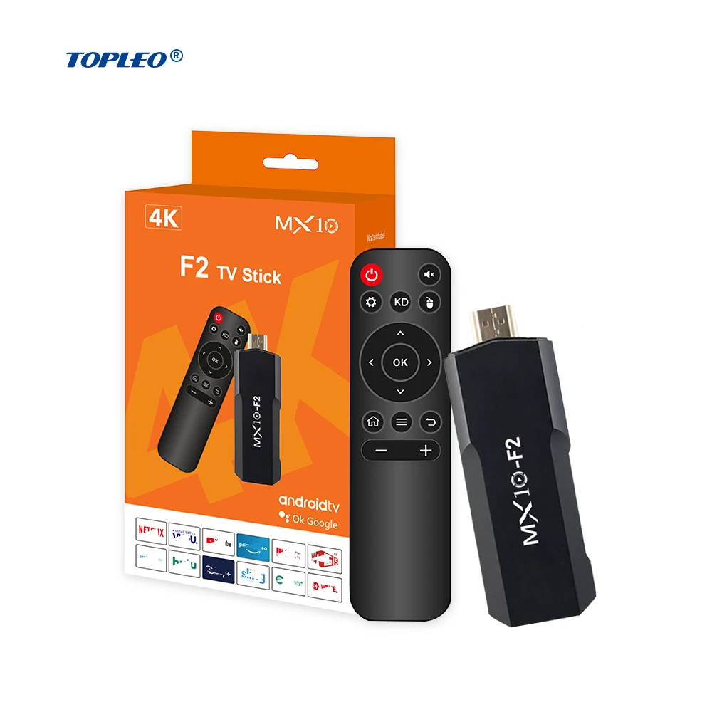 Topleo tv sticks 1gb 8gb 1 unit android 2024 stb mx10 F2 tv box android 4k eu android tv stick