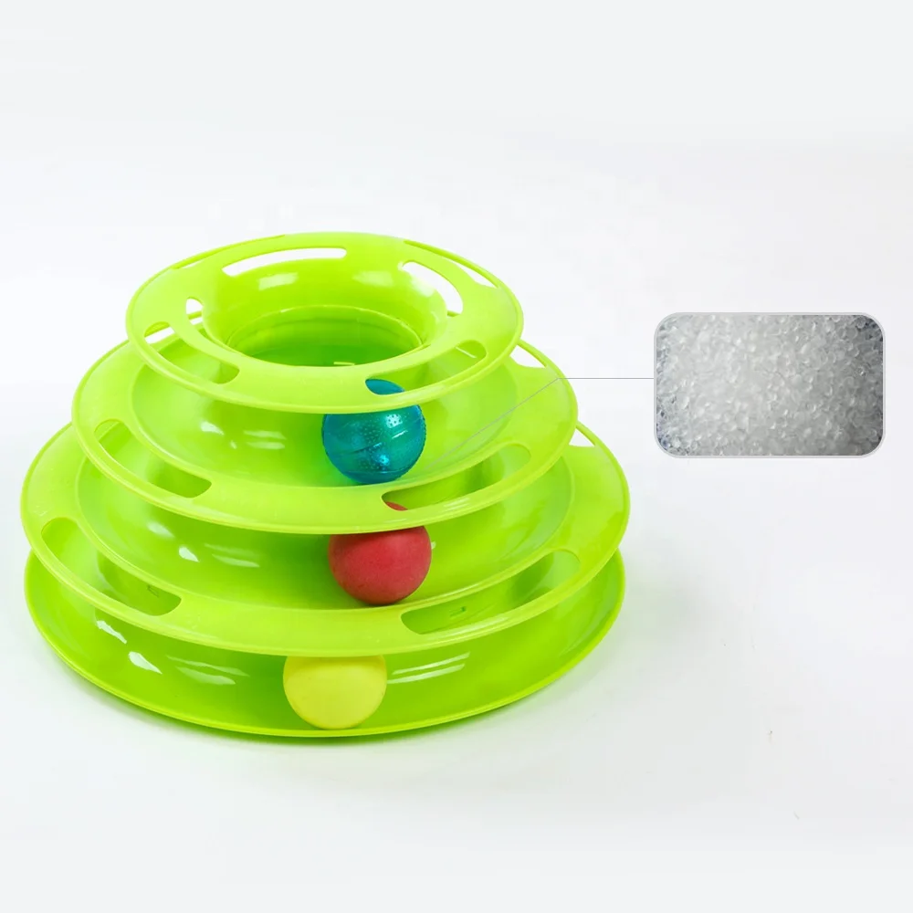 4 Layers Interactive Funny Turntable Crazy Ball Disk Cat Toy Circle Track With Moving Balls For Cat Playing Pet Training Tool