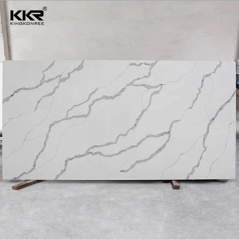 Artificial quartz stone white quartz slab stone for kitchen countertop